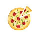 Pizza vector icon isolated on white background